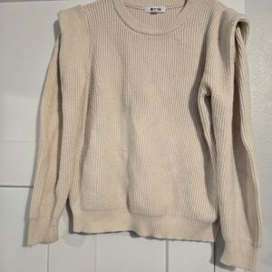 BB Dakota Ribbed Cream Sweater
